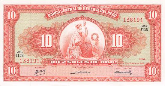10 Soles de Oro 1968